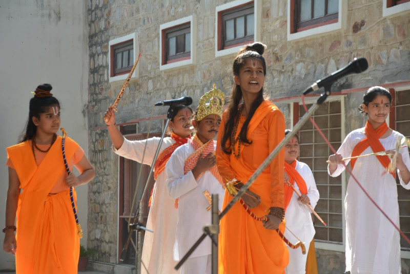 Vijayadashami and language festival was celebrated by the Hindi department  of MGD Girls' School